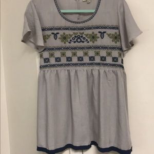 Light grey peplum top